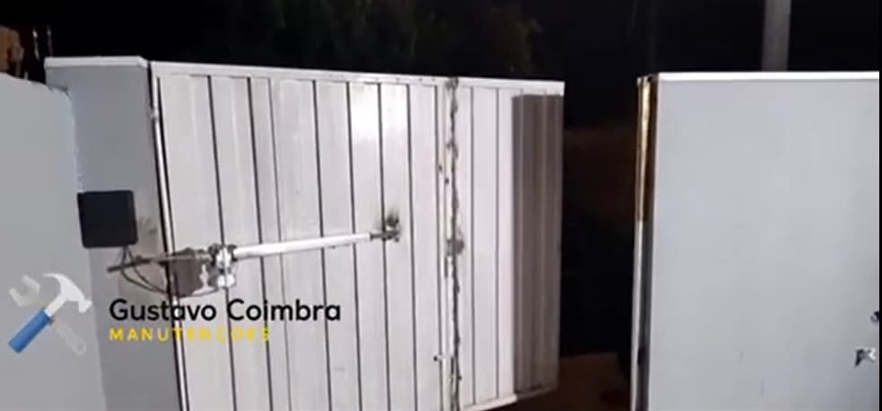 Automatização e reparo de portão pivotante